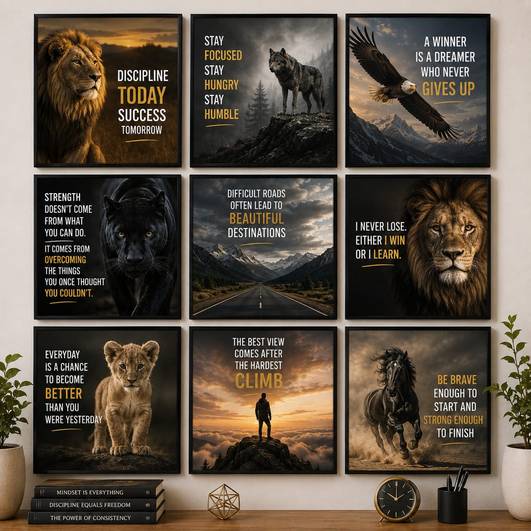 9 Piece Inspirational Wall Art Set